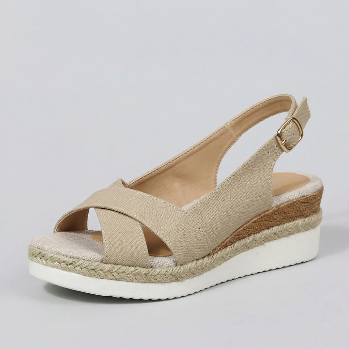 Soltressa - Open-Toe Crossover Strap Wedge Sandal