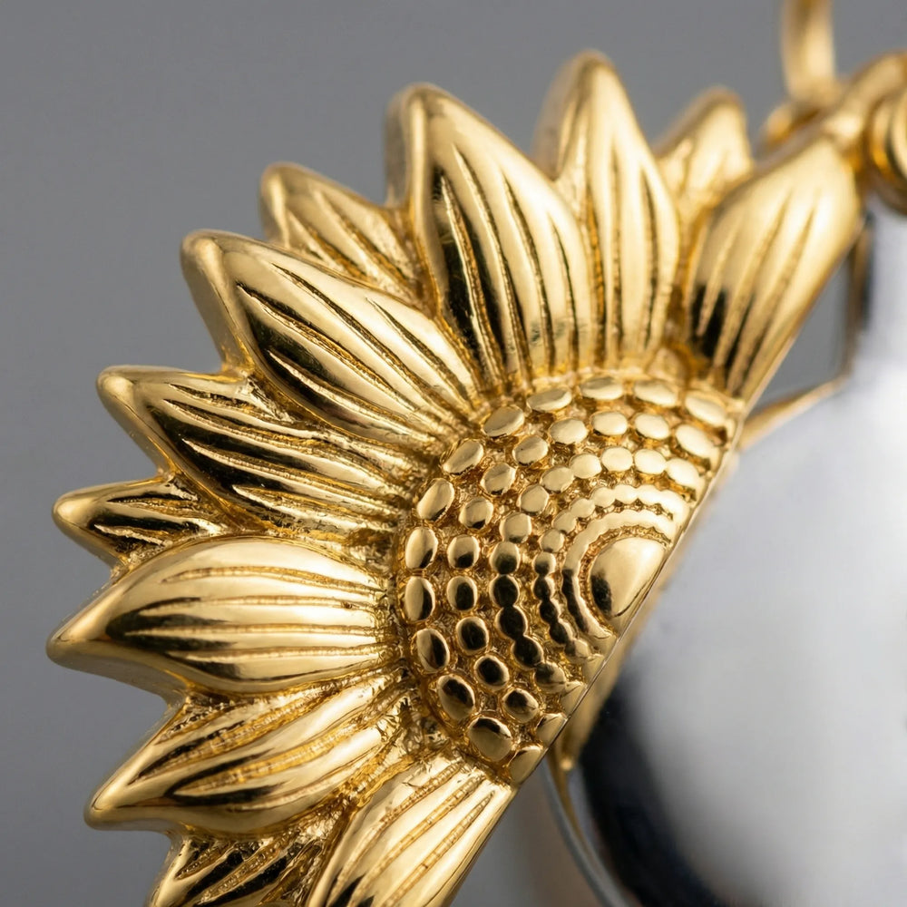 Solvara - Sunflower Locket Pendant Necklace