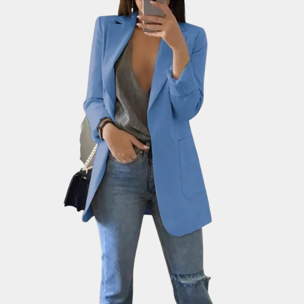 Lång Slim Fit Blazer för Kvinnor