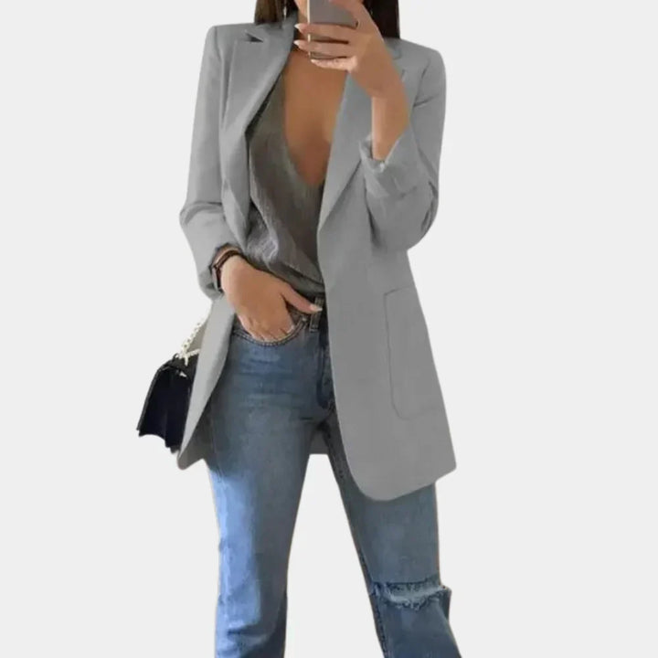 Lång Slim Fit Blazer för Kvinnor