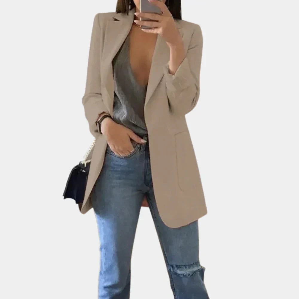 Lång Slim Fit Blazer för Kvinnor