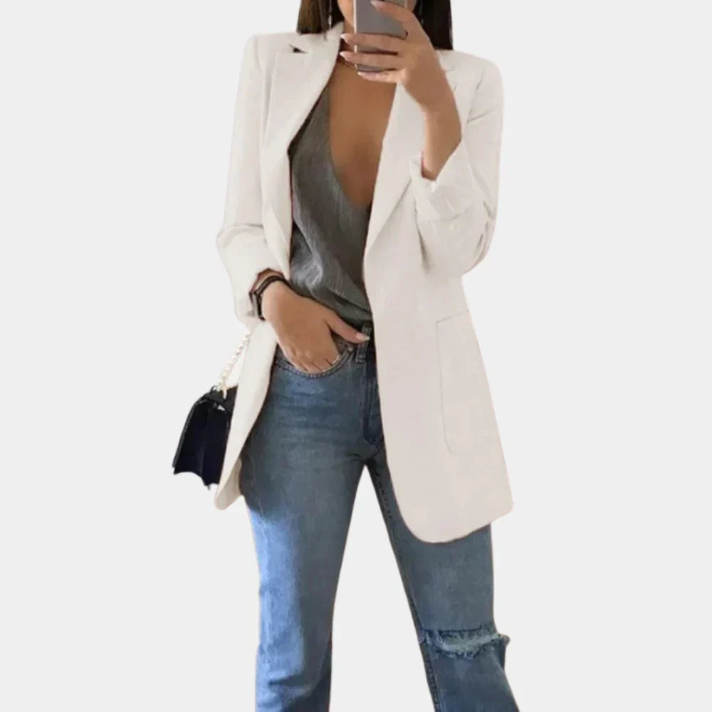 Lång Slim Fit Blazer för Kvinnor