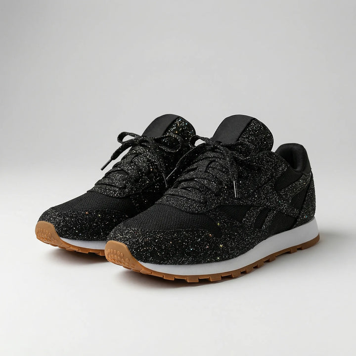 Sparkrix - Glitter Platform Lace-Up Sneaker
