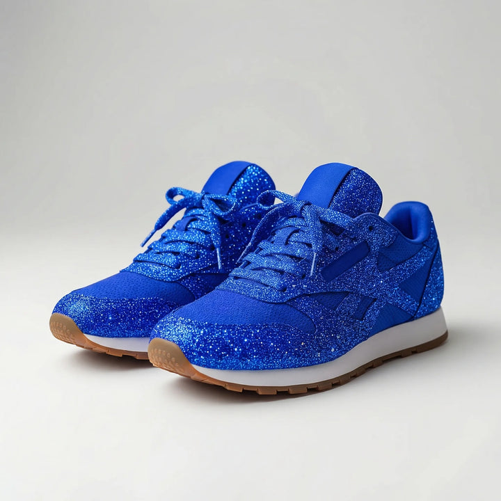 Sparkrix - Glitter Platform Lace-Up Sneaker