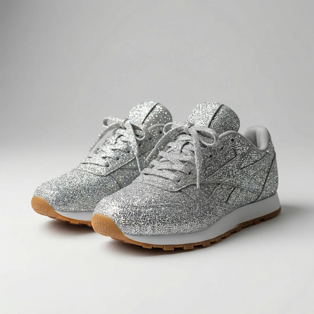 Sparkrix - Glitter Platform Lace-Up Sneaker