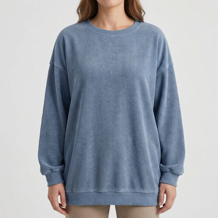 Spooklyn - Oversized Ghost Print Crewneck Sweatshirt