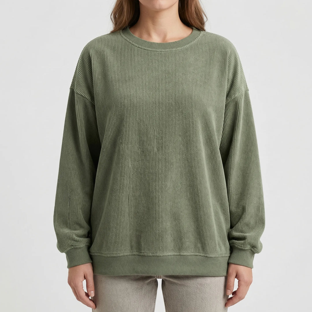 Spooklyn - Oversized Ghost Print Crewneck Sweatshirt