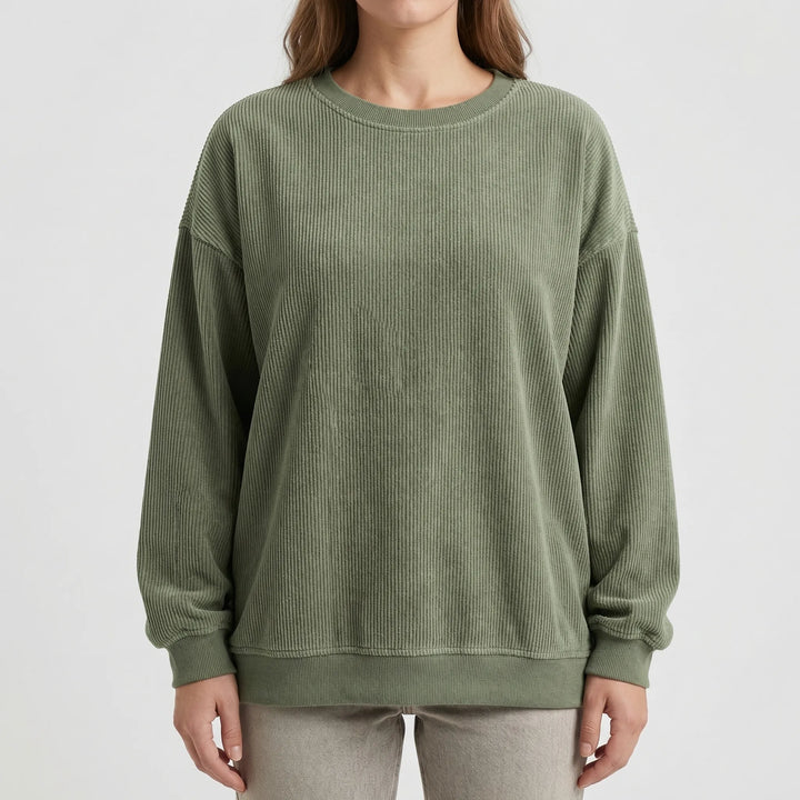 Spooklyn - Oversized Ghost Print Crewneck Sweatshirt