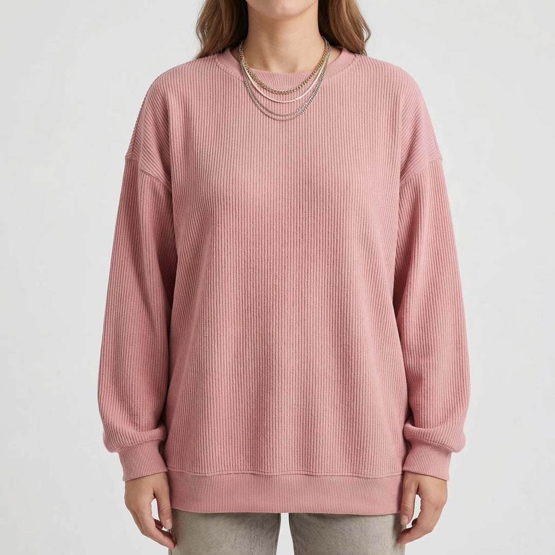 Spooklyn - Oversized Ghost Print Crewneck Sweatshirt