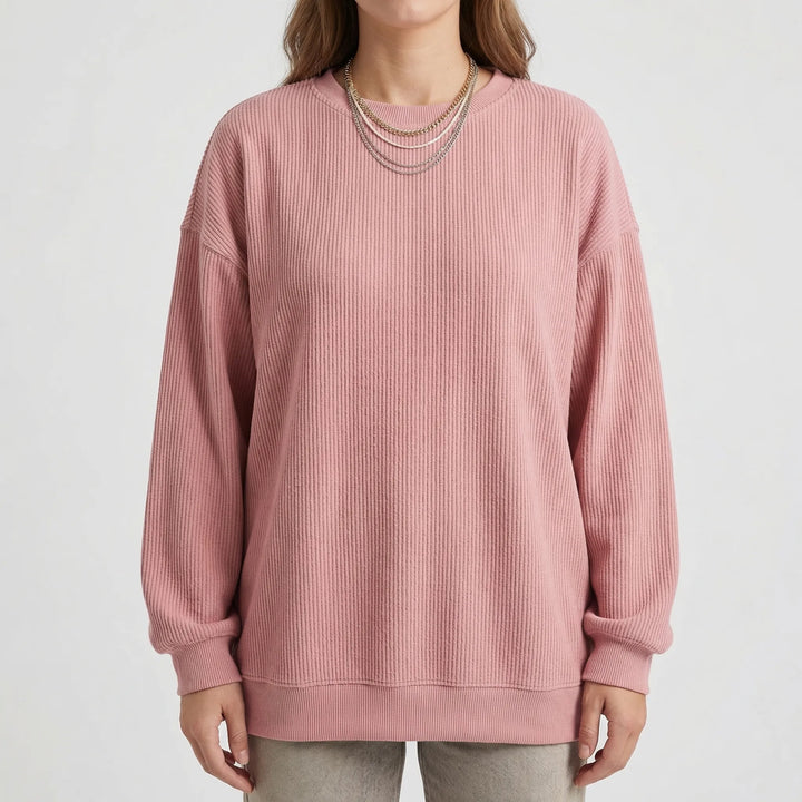 Spooklyn - Oversized Ghost Print Crewneck Sweatshirt