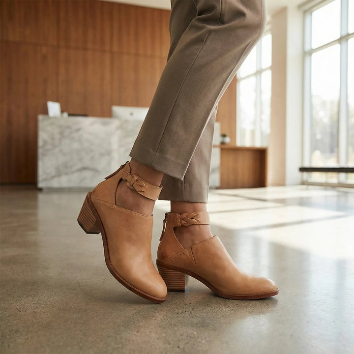 Staccara - Block Heel Ankle Bootie For Women