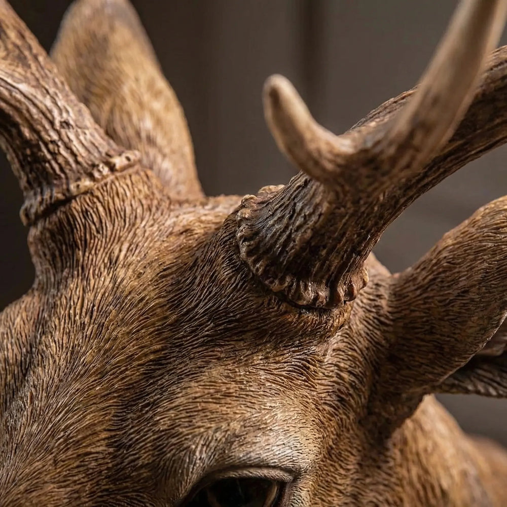 Stagvara - Faux Stag Head Wall Mount Sculpture
