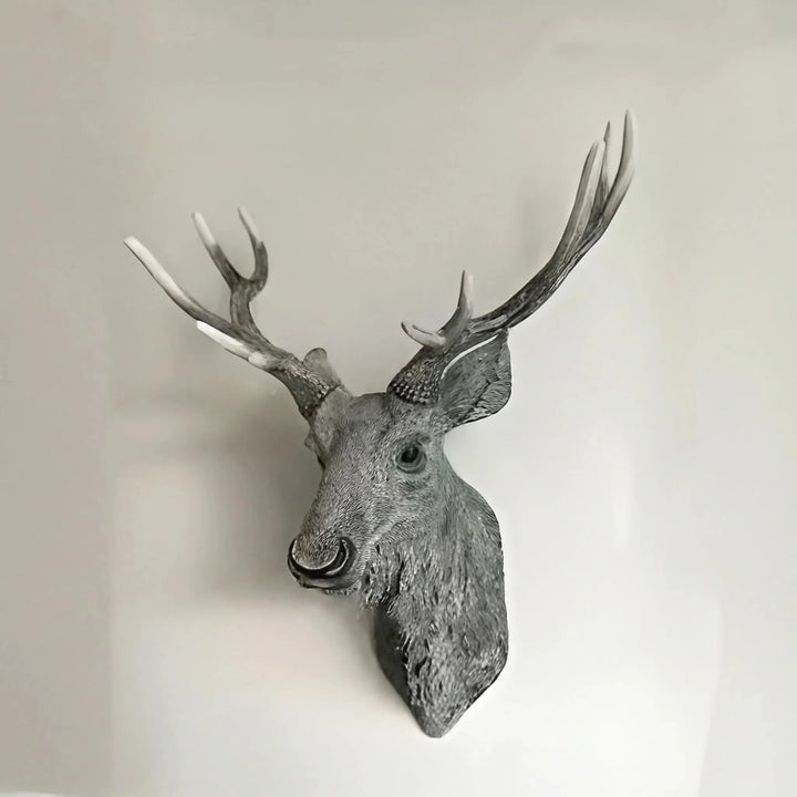 Stagvara - Faux Stag Head Wall Mount Sculpture