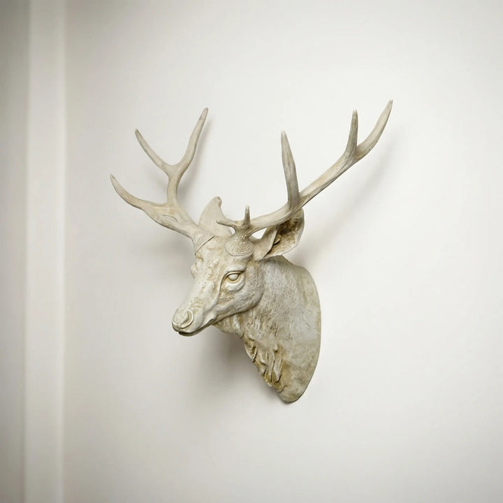 Stagvara - Faux Stag Head Wall Mount Sculpture
