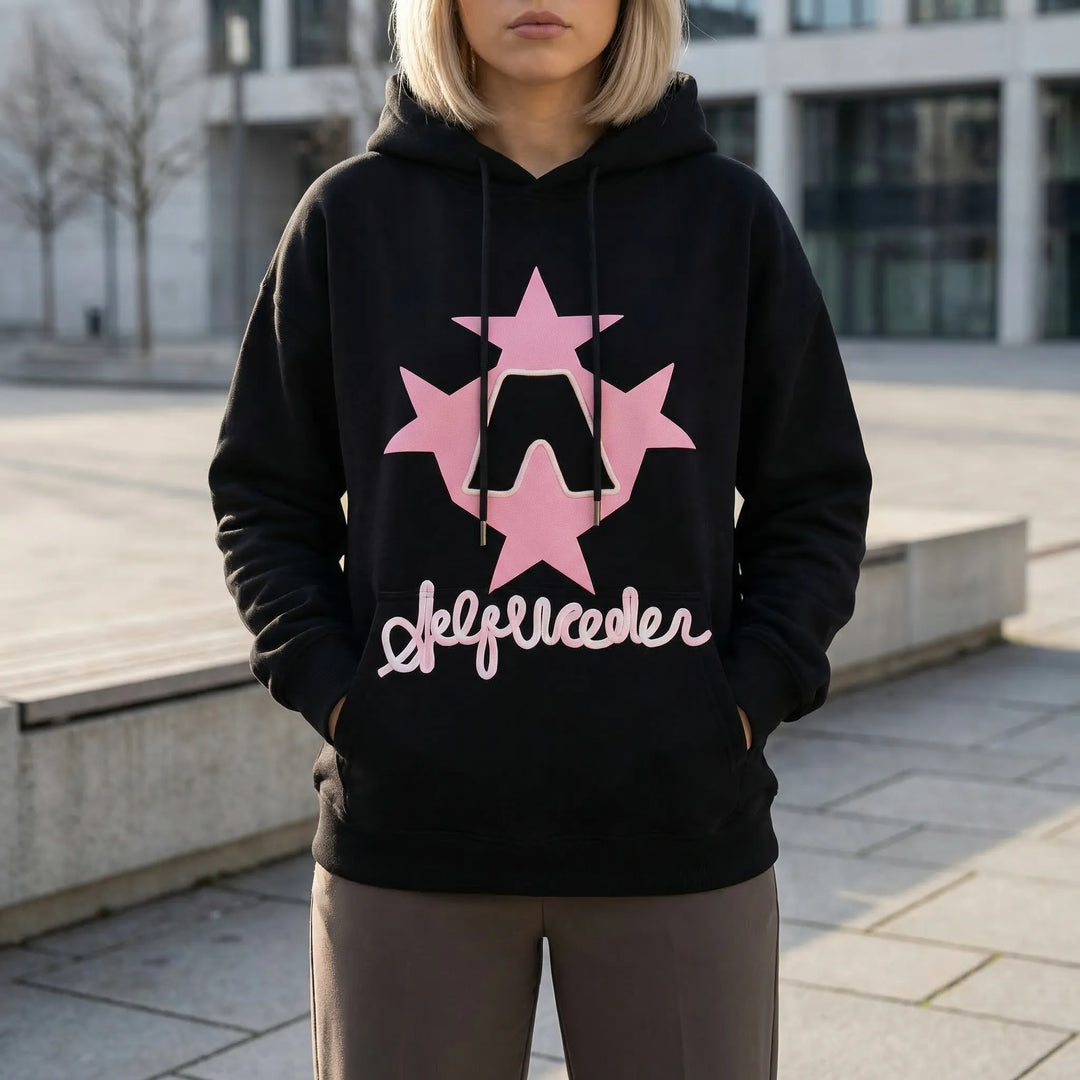 Stellovex - Oversized Graphic Embroidered Hoodie