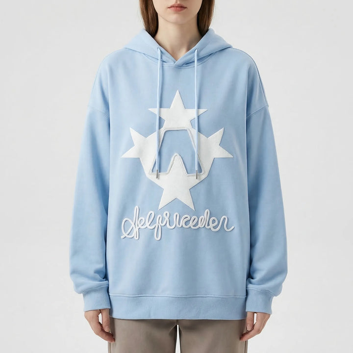 Stellovex - Oversized Graphic Embroidered Hoodie