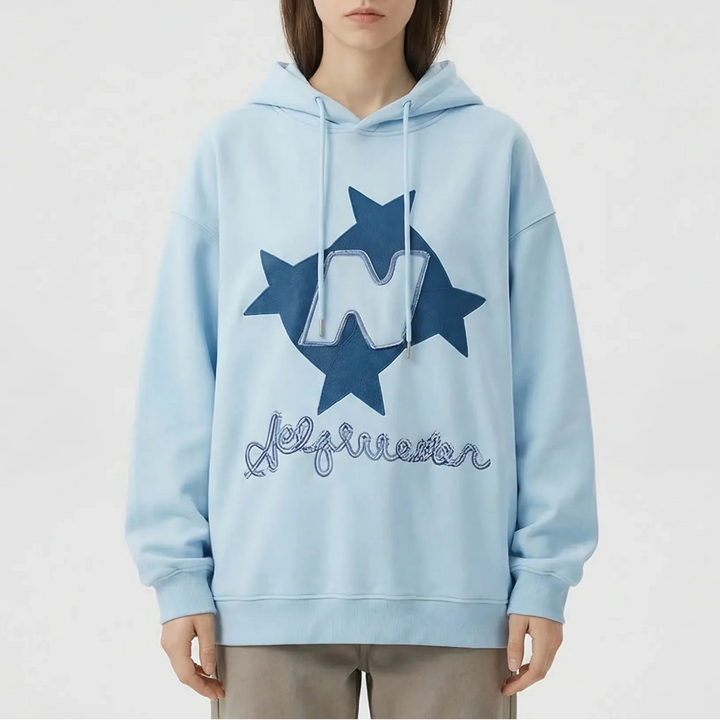 Stellovex - Oversized Graphic Embroidered Hoodie
