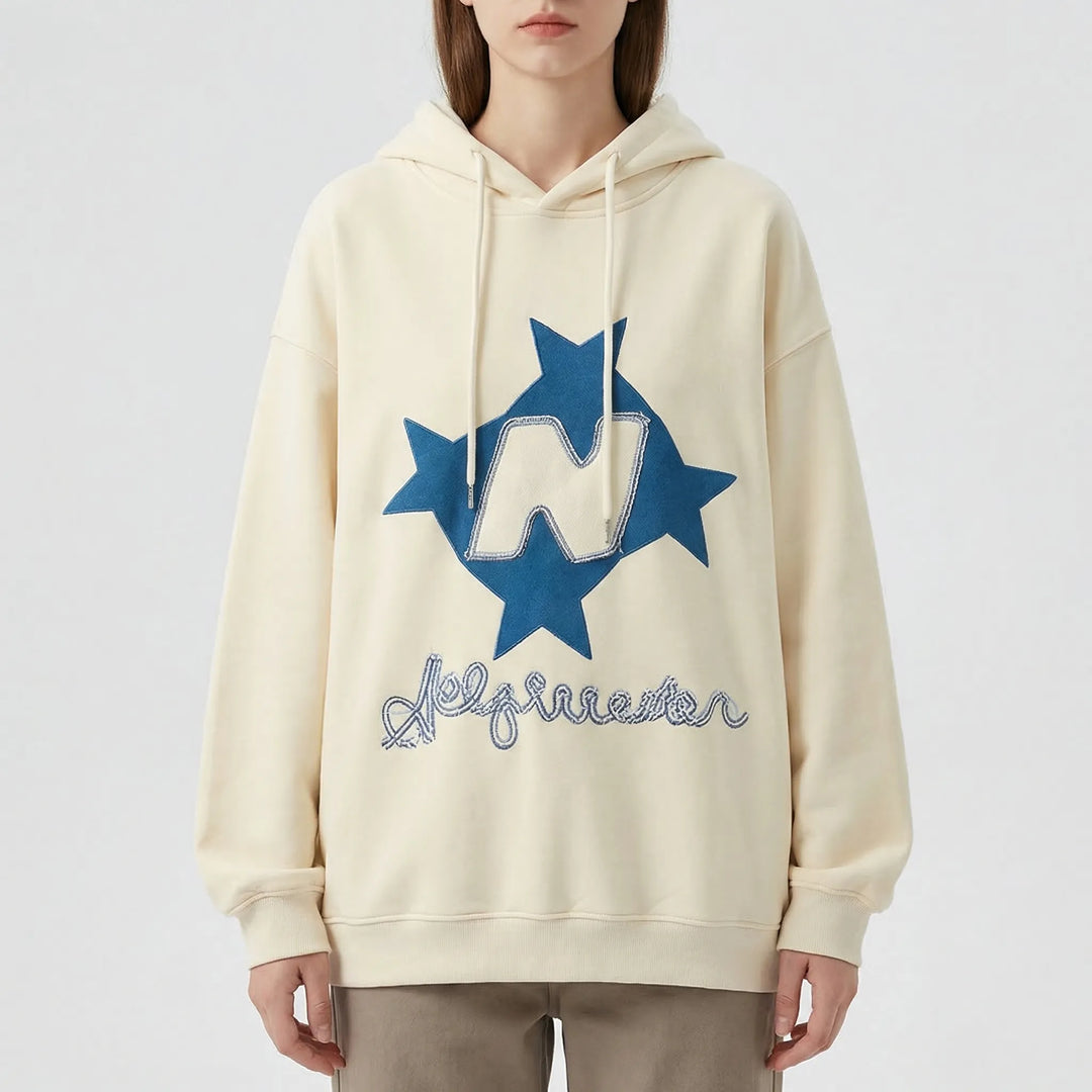 Stellovex - Oversized Graphic Embroidered Hoodie