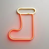 Neon-Stil LED Julstrumpa Skylt