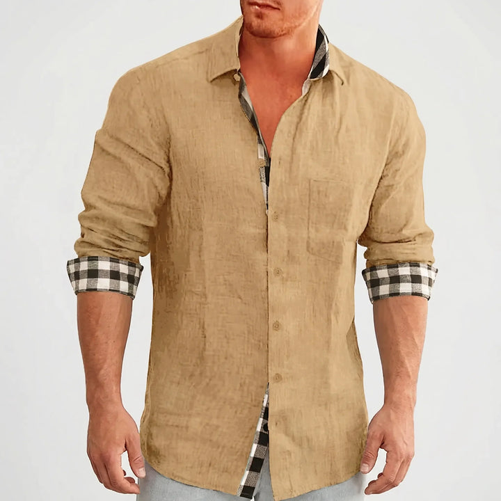 Stradell - Long Sleeve Button-Front Casual Shirt