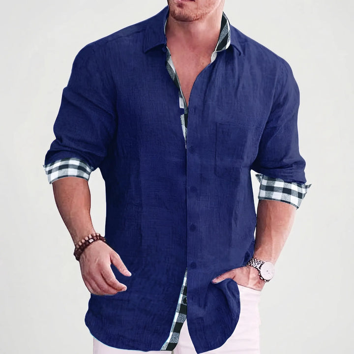 Stradell - Long Sleeve Button-Front Casual Shirt