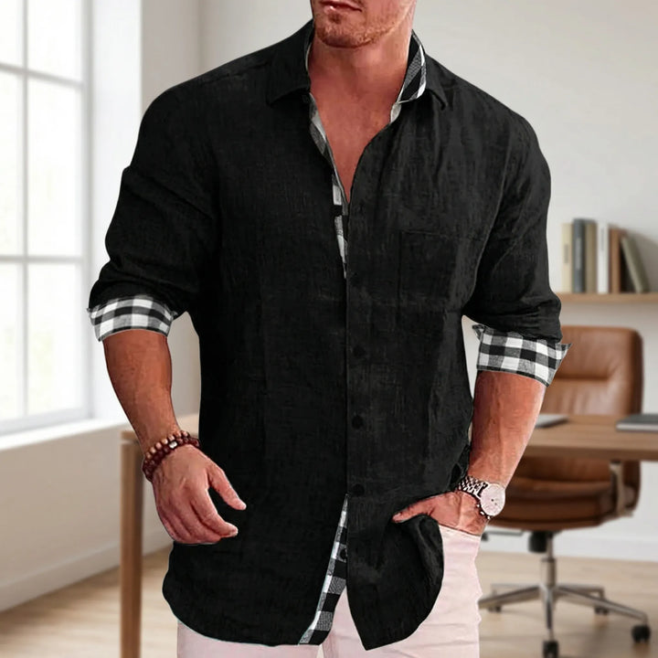 Stradell - Long Sleeve Button-Front Casual Shirt