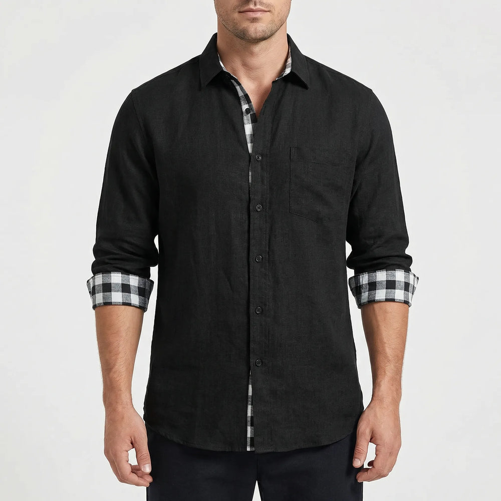 Stradell - Long Sleeve Button-Front Casual Shirt