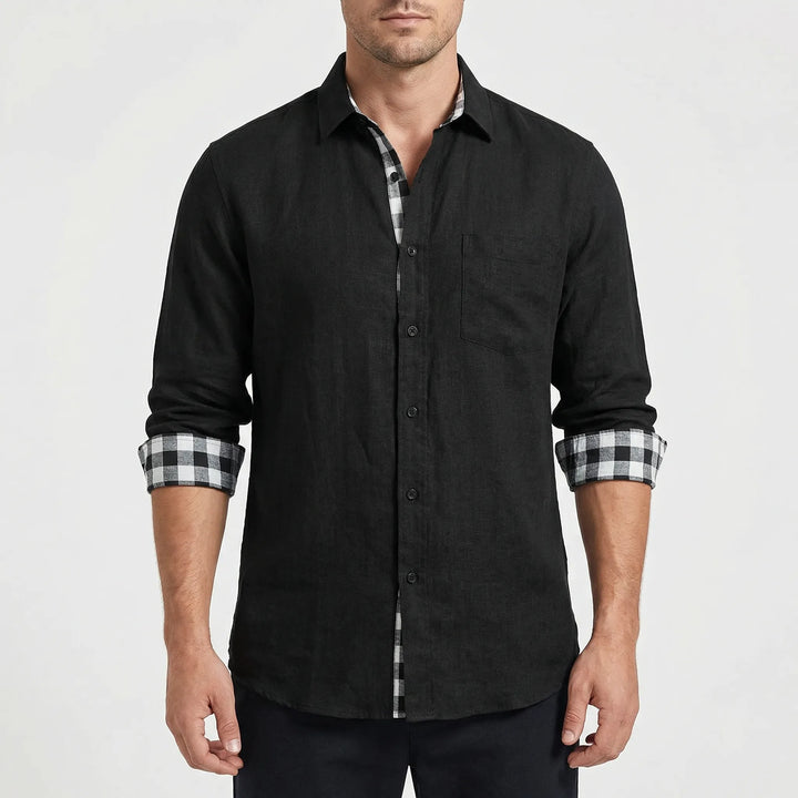 Stradell - Long Sleeve Button-Front Casual Shirt