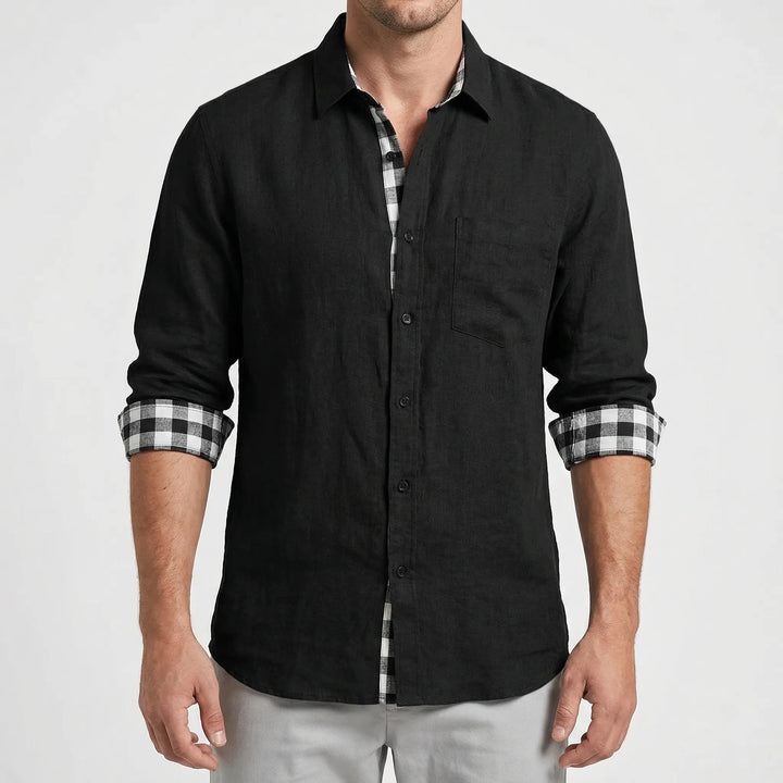 Stradell - Long Sleeve Button-Front Casual Shirt