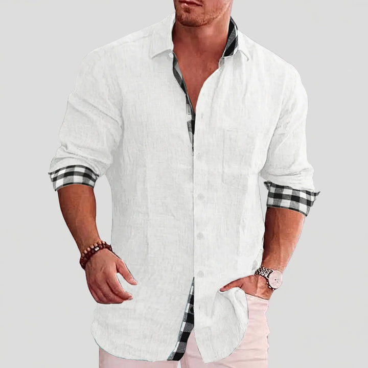 Stradell - Long Sleeve Button-Front Casual Shirt