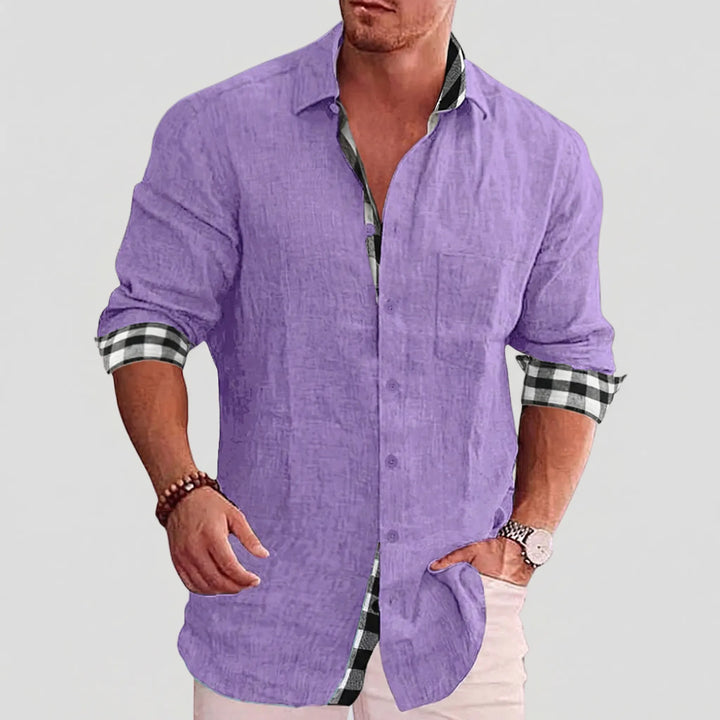 Stradell - Long Sleeve Button-Front Casual Shirt