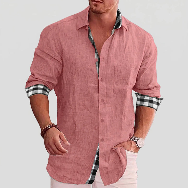 Stradell - Long Sleeve Button-Front Casual Shirt