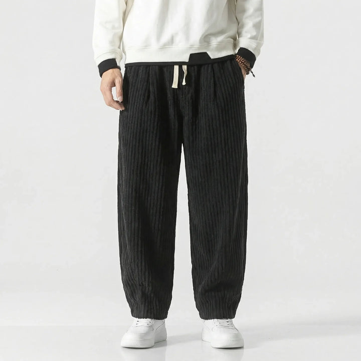 Straivex - Loose Straight-Leg Casual Trousers