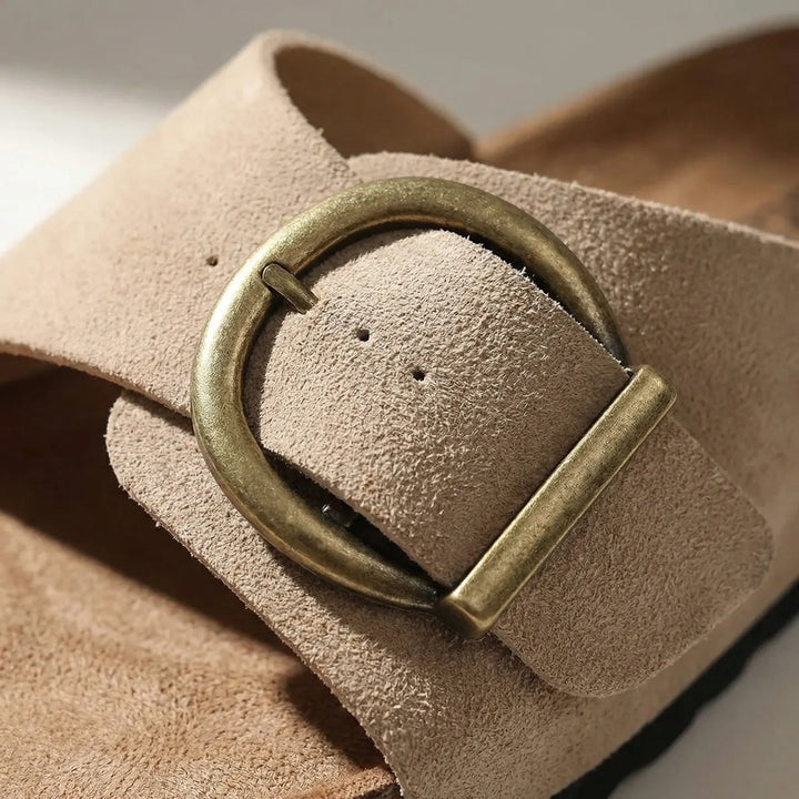 Stralux - Single-Strap Buckle Slide Sandal