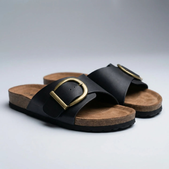 Stralux - Single-Strap Buckle Slide Sandal