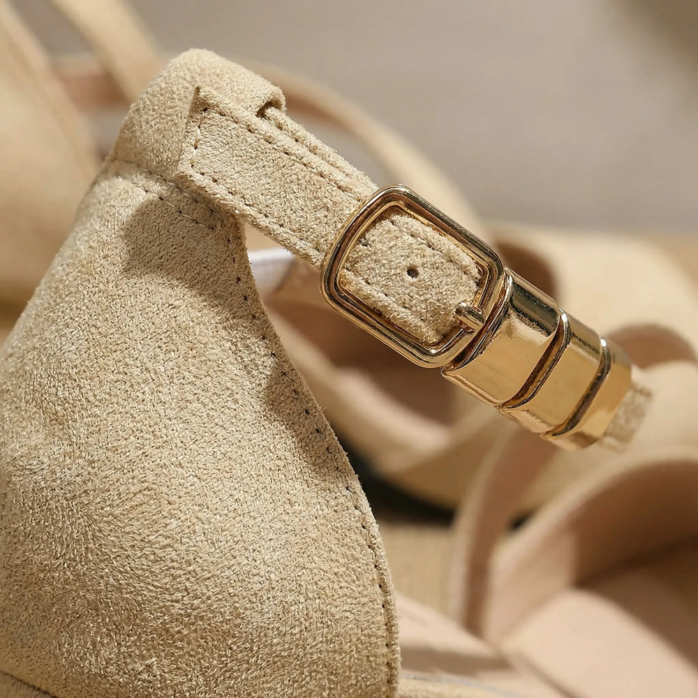 Strapova - Open-Toe Block Heel Sandal
