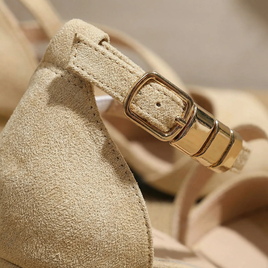 Strapova - Open-Toe Block Heel Sandal