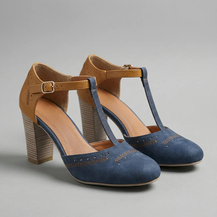 Strappella - T-Strap Block Heel Dress Shoe