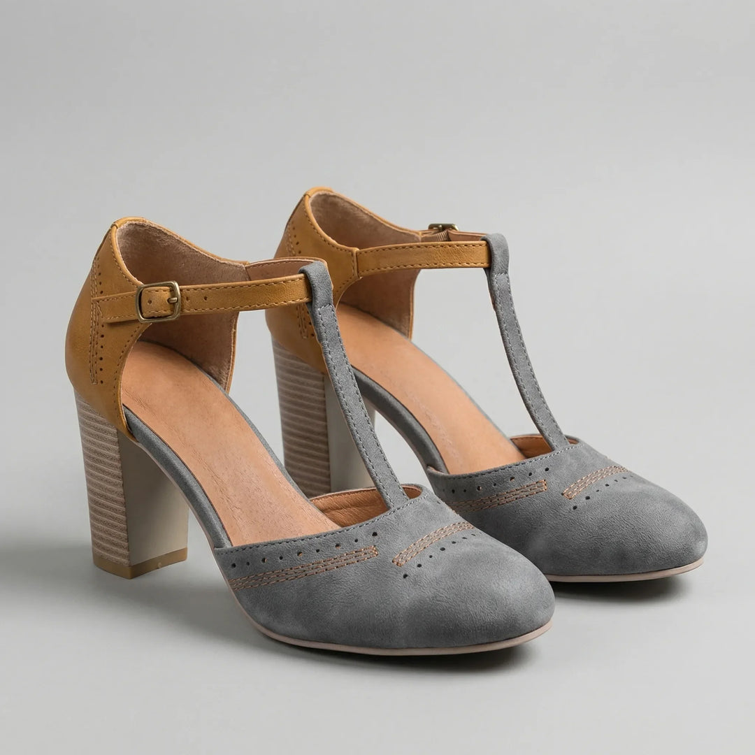 Strappella - T-Strap Block Heel Dress Shoe