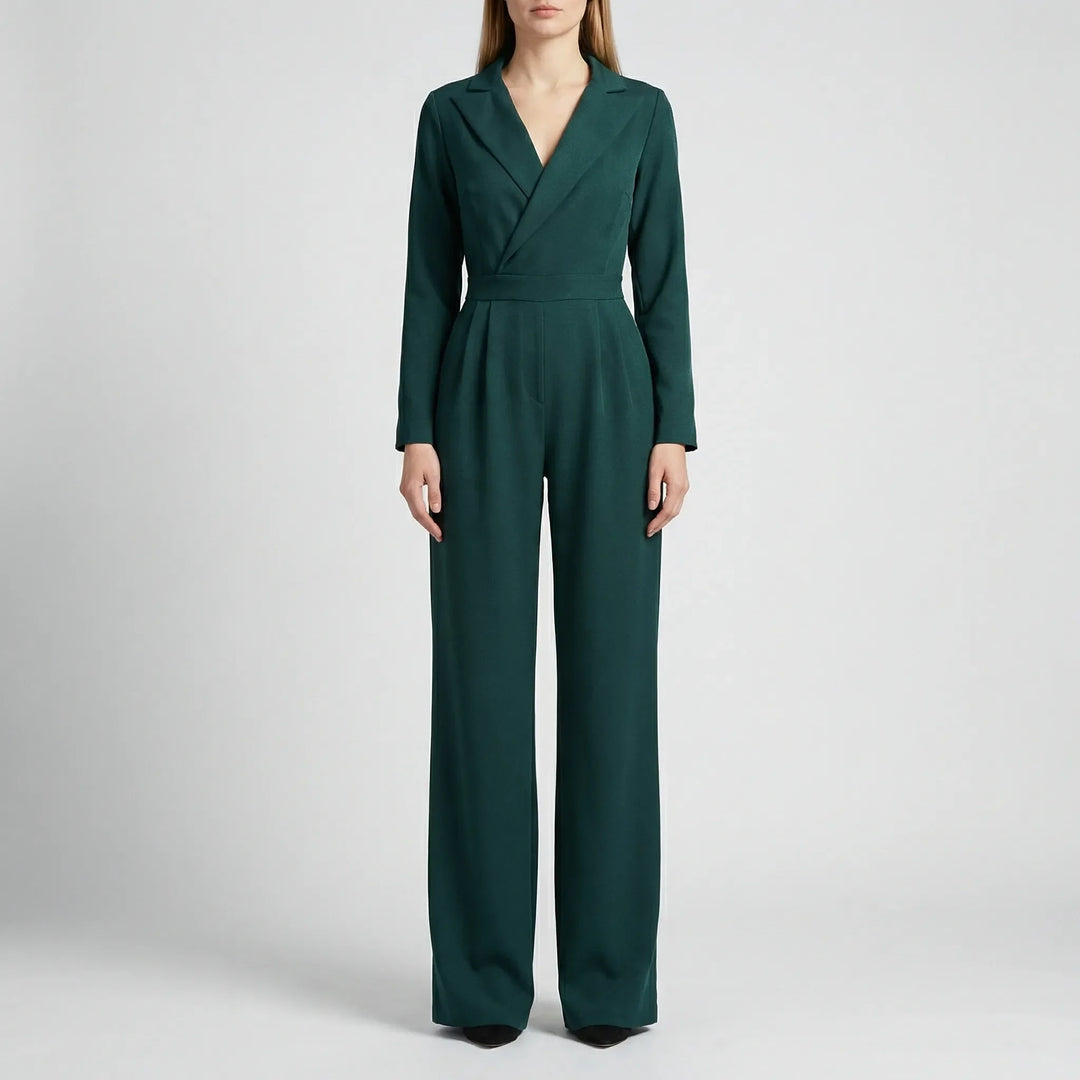 Straptella - Long-Sleeve Wide-Leg Jumpsuit