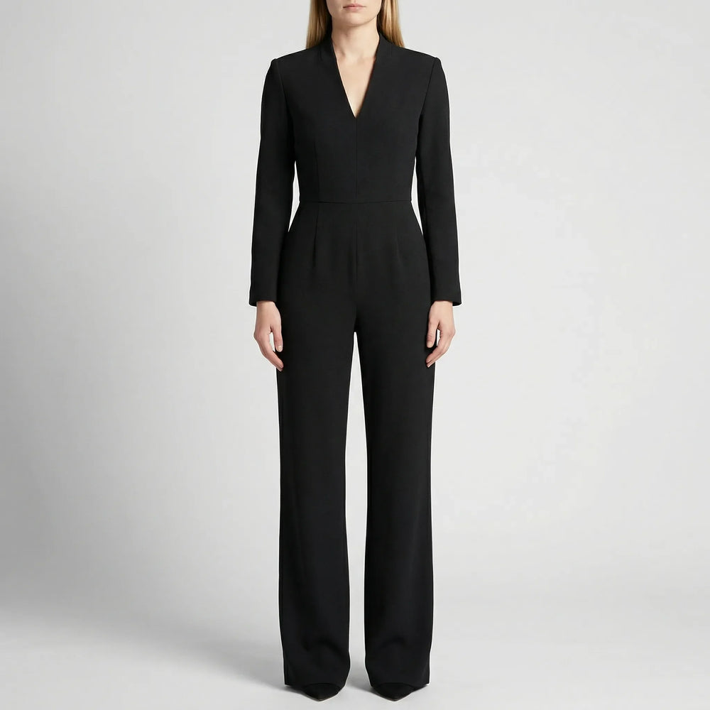 Straptella - Long-Sleeve Wide-Leg Jumpsuit