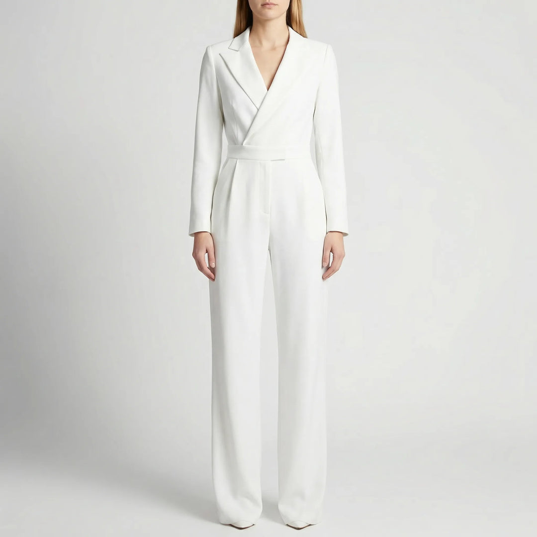 Straptella - Long-Sleeve Wide-Leg Jumpsuit
