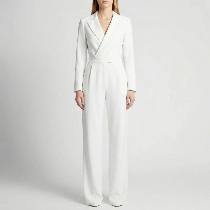 Straptella - Long-Sleeve Wide-Leg Jumpsuit