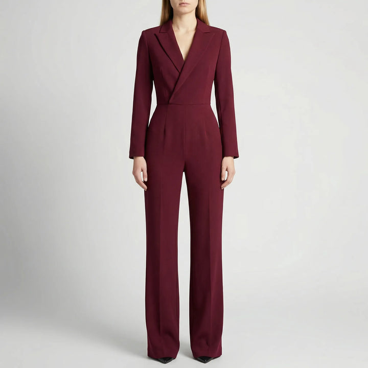 Straptella - Long-Sleeve Wide-Leg Jumpsuit