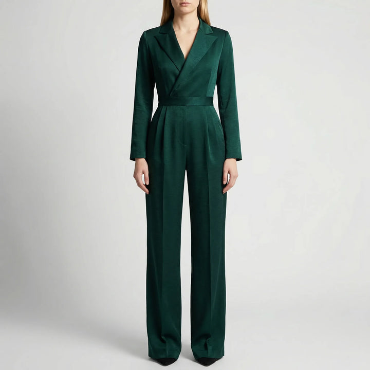 Straptella - Long-Sleeve Wide-Leg Jumpsuit