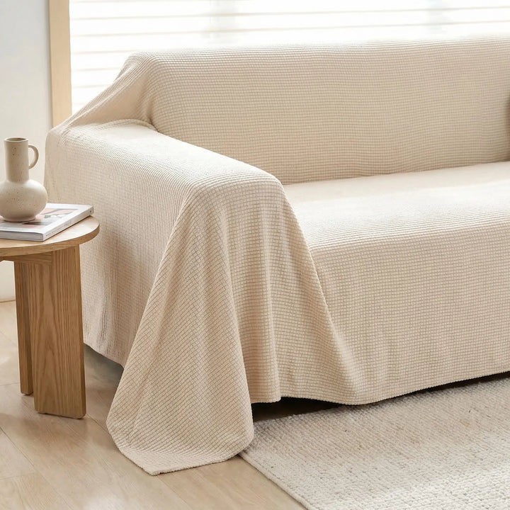 Stretchova - Textured Stretch Sofa Cover With Grip Backing