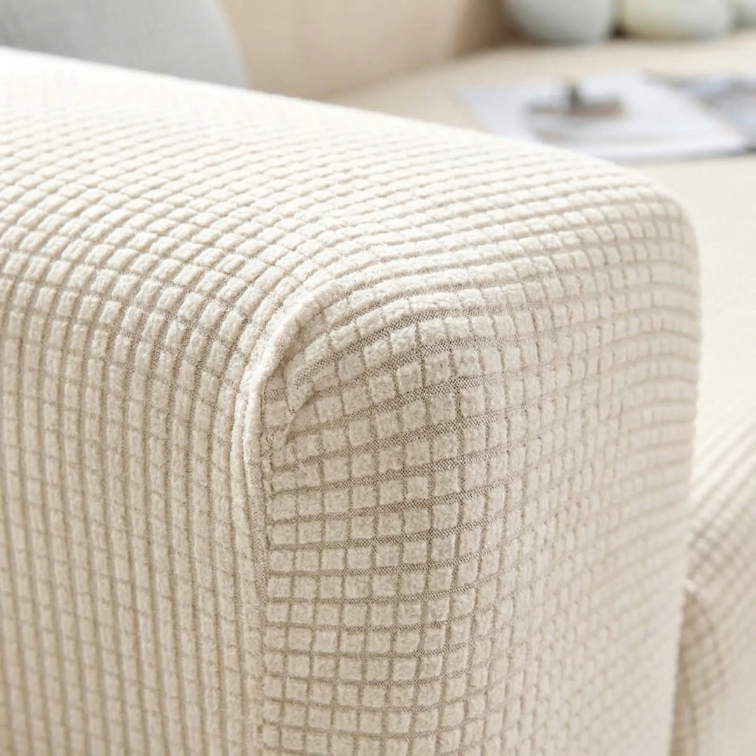 Stretchova - Textured Stretch Sofa Cover With Grip Backing