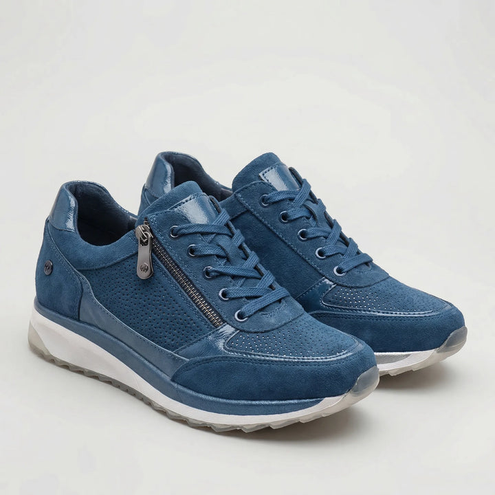 Stridella - Zippered Lace-Up Comfort Sneaker