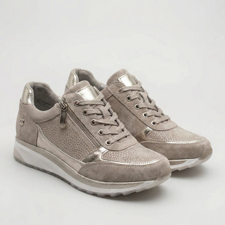 Stridella - Zippered Lace-Up Comfort Sneaker