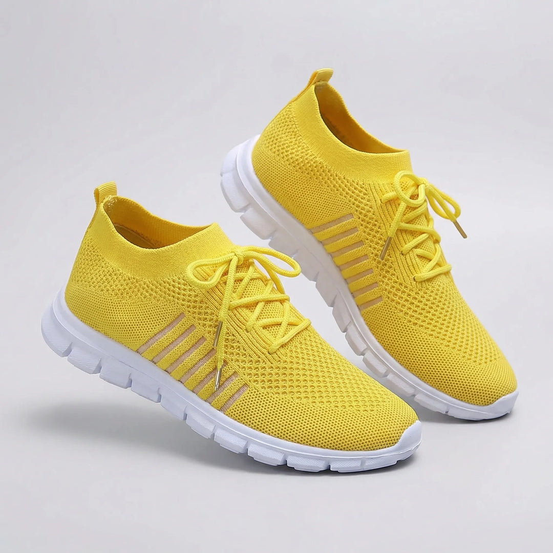 Stridewyn - Lace-Up Knit Sneaker For Women
